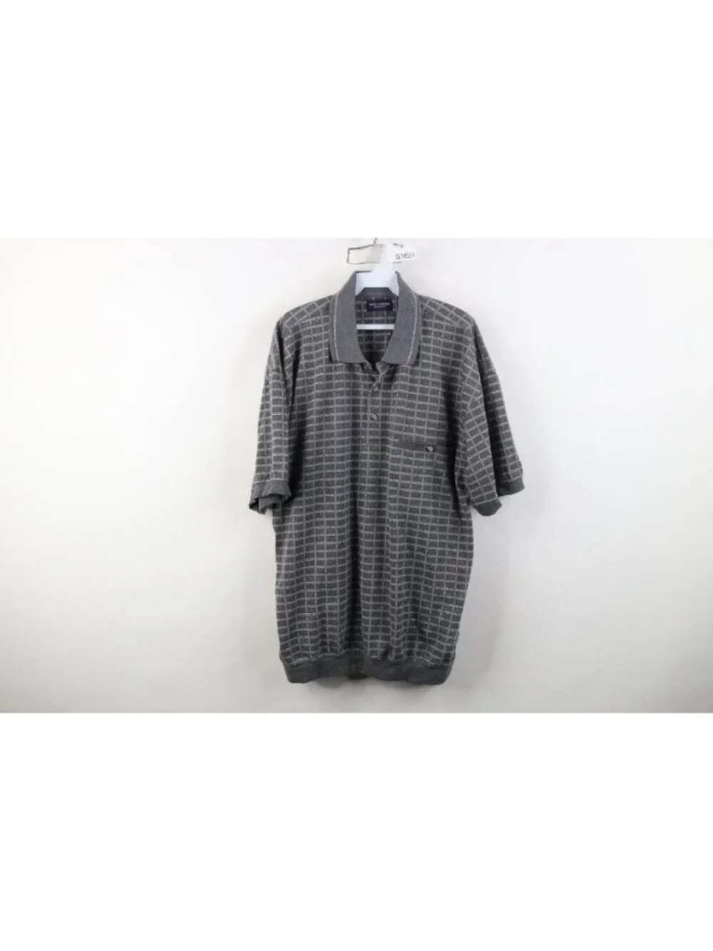 Vintage 90s Streetwear Mens XL Checkered Knit Collared Pullover Polo Shirt Mafia